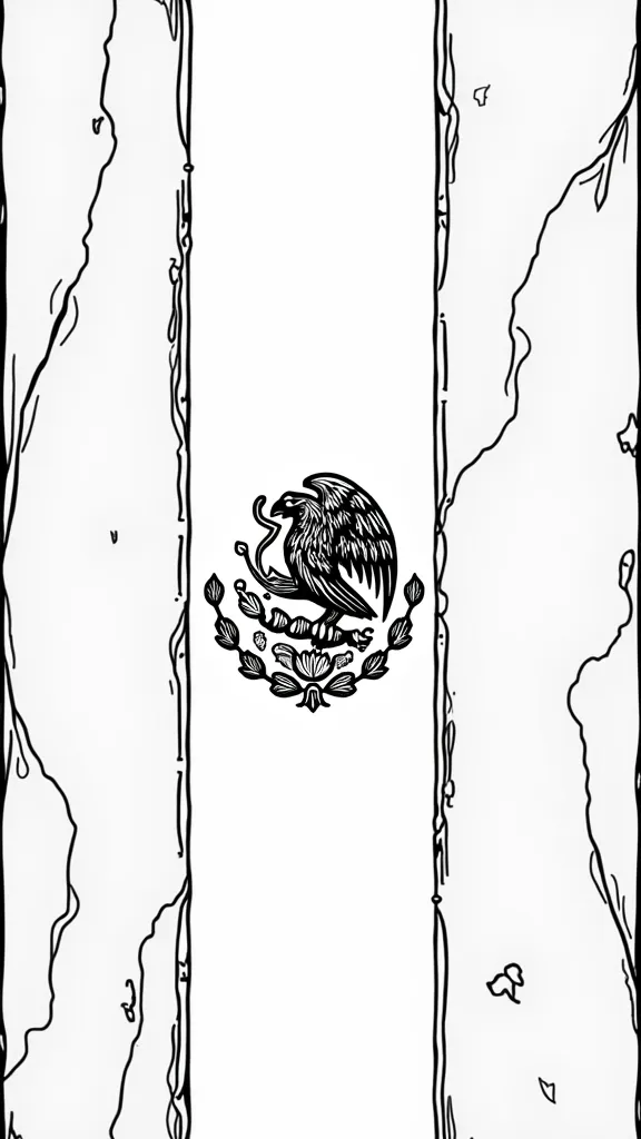 mexico flag coloring page printable